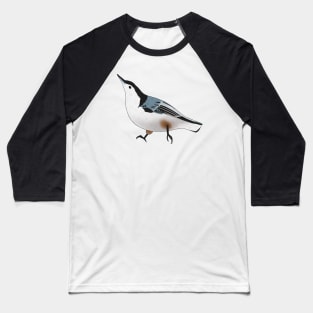 White-Breasted Nuthatch Baseball T-Shirt